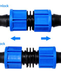 40-Piece Drip Irrigation Coupling Set With Four Connector Types Blue Universal Joint Fittings For 5/8 Inch Tubing Leak-Proof Plastic