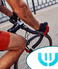 Close-up of cyclist using Two Pairs Gel Bar Tape Pads For Bike Handlebars Soft Buffer Cushions Improve Comfort And Shock Absorption.