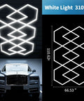 Hexagon Garage Light 30 Pack Ultra Bright LED Hex Lights 34100 Lumens 6500K Natural White for garage workshop