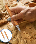 2 Pack Heavy Duty Marking Knife With High Carbon Steel Blade Double Edge Woodworking Scribing Tool And Ergonomic Hardwood Handle Build For The Long Haul Kickass Precision used for detailed wood carving.