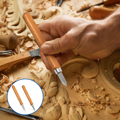 2 Pack Heavy Duty Marking Knife With High Carbon Steel Blade Double Edge Woodworking Scribing Tool And Ergonomic Hardwood Handle Build For The Long Haul Kickass Precision used for detailed wood carving.