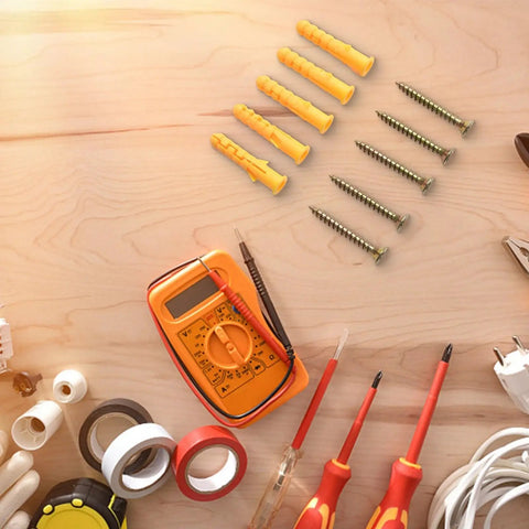 Beefy M8 Drywall Anchors Kit With Wall Expansion Screws M8x40 For Hollow Walls Zinc Plated Rust Resistant Set Rock Solid Hold For Shelves Curtains And Home Mounts Perfect For Damp Areas, yellow anchors and screws on wood