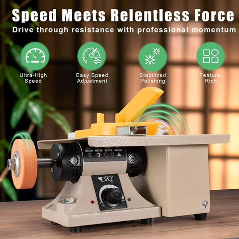 Do-It-All 69-Piece Jewelry Making Polisher Kit With Flex Shaft Mini Table Saw Bench Grinder Sander And Buffing Tool 10,000 RPM 750W Power