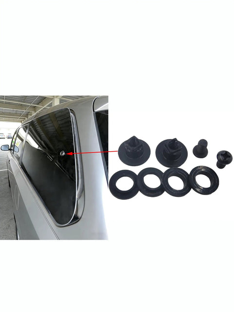 2 Pack Rear Window Latch Bolts Nuts Screws For Sienna GSL ASL 2003 2017 Quarter Glass Latch Kit with Silicone Washers