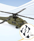 RC helicopter with Dope RC Helicopter Swashplate Spare Part Set With Leaf Clips For K170 Black Durable Cross Plate 4 Blade Clamps