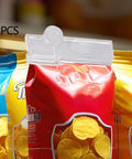 2X Clear Milk Carton Sealing Clips Keep Boxed Drinks Fresh And Prevent Messy Spills In Dorms, Studios, And Kitchens. Clear plastic clips securing snack bags.
