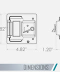 Dimensions diagram for Two-Gang Weatherproof Switch And Outdoor Outlet Cover, NEMA 3R rated