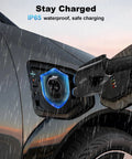 Plug And Play Electric Vehicle Charging Adapter For Tesla Supercharger To Ccs1 Connector, vehicle charging connection under rain