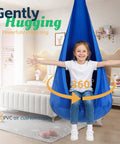 Indoor Outdoor Sensory Pod Swing Chair For Kids And Adults 72 Inch High 32 Inch Wide Cozy Inflatable Cushion Calming Therapy Swing