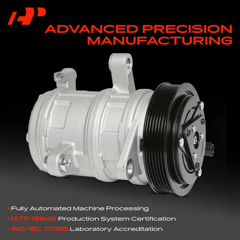 Air Conditioning Compressor with Clutch for Dodge Ram 1500 2004-2007, Dakota, Mitsubishi Raider 3.7L 4.7L V8 Engines, 10S17E