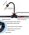 Diagram of All In One 360 Degree Bendable Garden Irrigation System With Water Saving Design Plug And Play Adjustable Sprinkler Kit