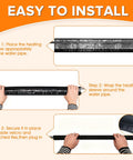 Instruction steps for Six Foot Water Pipe Heat Blanket Stick On Waterproof Pipe Heater Tape With Aluminum Foil For Straight Water Pipes