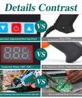 80W Soldering Gun Kit With Adjustable 180 To 520 C Temperature, LED Digital Display, controls and usage settings