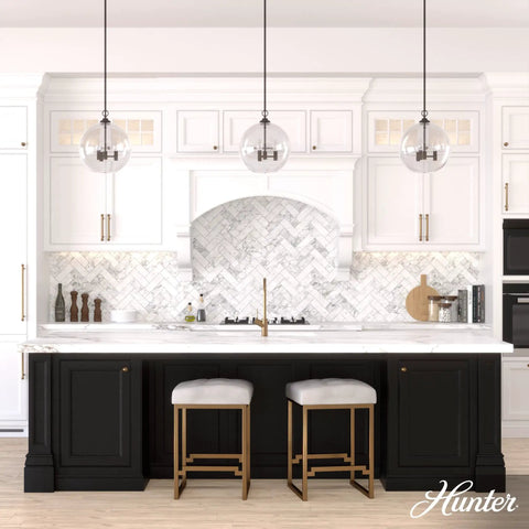 High Oaks 3-Light Noble Bronze Pendant Light With Dimmable Fixture over kitchen island with globe seeded glass shades