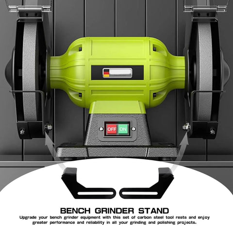 Two Piece Bench Grinder Tool Rest Bracket Set Built From Heavy Duty Carbon Steel For Your Grinder Polisher Pro Grade Sturdy