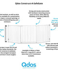 Diagram of Extra Wide Walk Through Baby Gate, Customizable Safety Barrier Fits From 35.4 To 82.7 Inches, Includes Two Extendable Sections