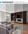 Gimbal 4 Inch LED Recessed Can Lights Kit With Five Color Temperature Range 2700K To 5000K dimmable demo in living room