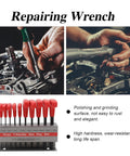 Heavy Duty T Handle Hex Wrench With Bracket Extra Long Inner Steel Allen Keys For Machine And Vehicle Repair Plus Enhanced Torque Reach Tool Kit Legit Pick For Mechanics Who Want Real Grip When Chasing Tough Spots And Daily Grind. 10-pc T-handle hex key set, red handles, metric sizes