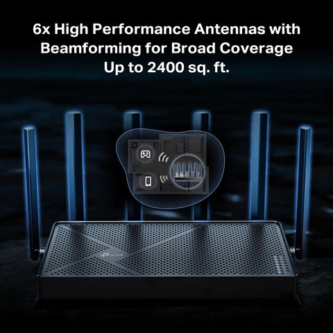 WiFi 7 Router With Beefy Dual 2.5Gbps Ports And USB 3.0 For Big Homes Up To 2400 Sq Ft Supports 90 Devices Quad Core CPU HomeShield