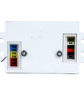 Back view of 0-10V Dimmable Two-Lamp Fluorescent Ballast, 26W CFL, 120 277V, Full Range Dimming From 100 Percent To 5 Percent, wiring ports visible