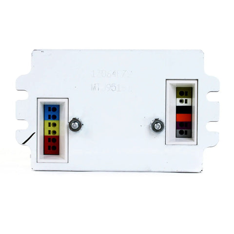 Back view of 0-10V Dimmable Two-Lamp Fluorescent Ballast, 26W CFL, 120 277V, Full Range Dimming From 100 Percent To 5 Percent, wiring ports visible