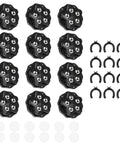 Badass Heavy Duty Furniture Caster Wheels Peel And Stick Easy Glide Self Adhesive Roller Moves Smooth On Hardwood Floor With Zero Dings kit including multiple black caster wheels and adhesive pads.