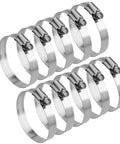 2.5 Inch Stainless Steel Duct Clamp With Worm Gear Adjustable 46 To 70mm Hose Clamp Pack Of 10 Durable 304 Stainless Steel