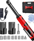 Cordless Three Eighths Inch Drive Ratchet Wrench Set With Dual 2000mAh Batteries, 40 Ft Lb Electric Torque And 150 Nm Manual Torque, 450 RPM, Sixteen Point Eight Volt Variable Speed, 7 Sockets And LED Light For Automotive And Heavy Duty Jobs, kit contents