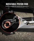 Heavy Duty Hydraulic Top Link For Cat 1 Tractors, Adjustable Length, image shows rotatable piston rod feature