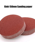 Grab These 15 Pack 6 Inch Grit 60 To 5000 Hook Loop Sanding Paper Discs For Heavy Duty Wood Metal Smoothing And Polishing Projects That Really Pop, red sanding discs stacked.