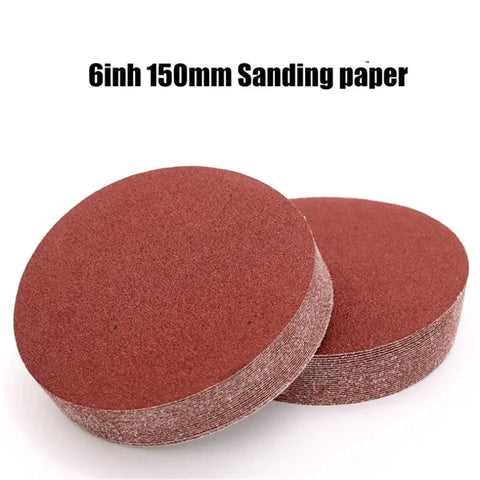 Grab These 15 Pack 6 Inch Grit 60 To 5000 Hook Loop Sanding Paper Discs For Heavy Duty Wood Metal Smoothing And Polishing Projects That Really Pop, red sanding discs stacked.
