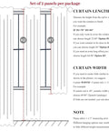 Diagram showing instructions for curtain length and width adjustments for 90 Inch Blackout Curtains For Living Room With Thermal Insulation And Noise Reduction Ivory Cream Set Of 2 Panels 100 Percent Light Blocking White Backing Great For Sliding Doors And Track System Pinch Pleat Or Back Tab.
