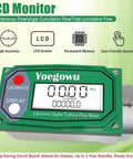 1.5 Inch Digital Fuel Flow Meter Inline NPT With LCD Display for real time flow readouts and totalizer, green casing