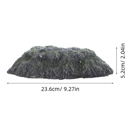 Top Shelf Floating Turtle Basking Platform With Smooth Stairs And Low Key Indestructible Resin Build Straight Up Perfect Chill Dock And Resting Rock For Small Tortoises And Reptile Tanks, 23.6cm x 5.2cm.