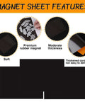 Front view of 20-piece stamp and die storage bag with rubber magnetic sheets for scrapbooking