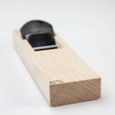 Japanese Kanna Manual Hand Plane For Smoothing Woodwork Precision Ground 42 Millimeter Steel Blade with wooden body.
