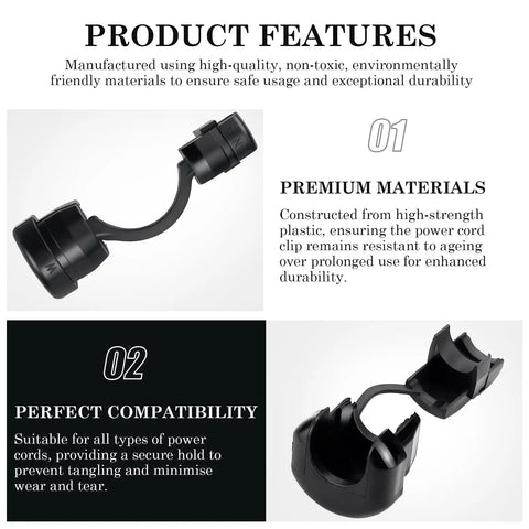 12 Pack Black Strain Relief Cord Connectors Set For Office And Home Cable Management Nylon Round Insulating Cable Bushes Fits 6N-4 And 4N-4 Power Cords Durable Easy Install Keeps Cables Neat And Tidy, black PA66 plastic