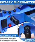Close-up of BEESOM Industrial Electric Pipe Crimping Machine fine adjustment knob for precise pressure control.