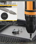 Pro Grade Flat Head Nuts And Bolts Set 360 Pc Assortment Kit M3 with Phillips drive in use with screwdriver and screws