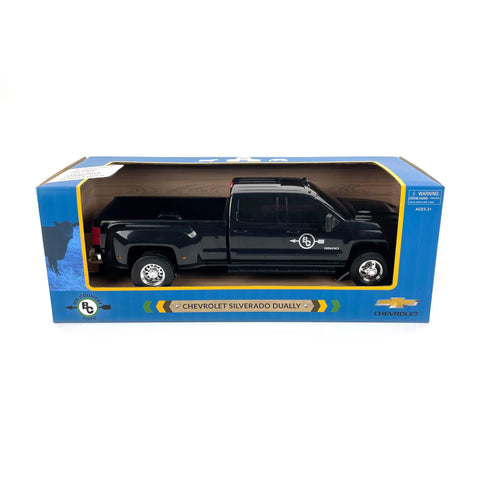 Chevrolet Silverado Dually Toy Truck With Trailer Hitch Realistic 1 To 20 Scale Farm Toy For Kids And Collectors in packaging