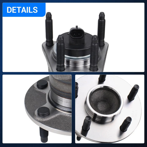 Rear Wheel Bearing And Hub Assembly Set Of 2 For Chevy Malibu 2004 2012 Cobalt 2009 2010 HHR 2008 2010 Pontiac G6 2005 2010 Saturn Aura 2007 2009