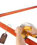 Top Shelf 50 Inch Aluminum Straight Edge Cut Guide For Circular Saw Router And Jigsaw With Dead On Quick Lock Clamp in use.