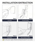 Installation steps for 1 Gang PVC Old Work Electrical Outlet Box For Remodels And Retrofit Installations, DIY Ready Plastic Junction Box