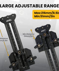 Precision Thin Rip Jig Featuring Heavy Duty Triple Pulleys For Dead Set Accurate Strip Cuts, adjustable range marking max 216mm and min 51mm.