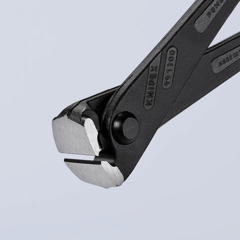 Close-up of High Leverage Concreters Nippers with plastic coated grip and slim nose, designed for heavy-duty wire cutting.