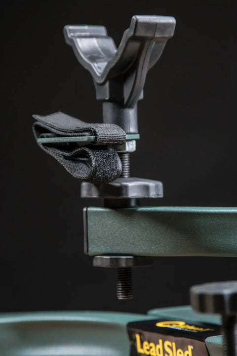 Close-up of Lead Sled Solo Adjustable Recoil Reducing Rifle Shooting Rest showing height adjustable front support.