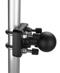 Double U Bolt 1.5 Inch Mount Base For Rails 0.75 To 1.21 Inch Diameter Compatible With C Size 1.5 Inch Double Socket Arm on pole
