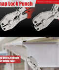 Locking Punch Notcher For Sheet Metal With Three Eighths Inch Wide Throat Gutter Crimping Tool Built Tough For HVAC