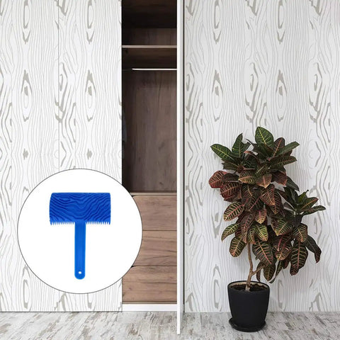 Professional Rubber Wood Graining Roller For Achieving A True Knockout Wood Grain Look On Drywalls And Hard Surfaces With A Comfy Non Slip Handle.