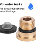 Garden Hose To Pressure Washer Adapter Three Quarter Inch Female To Three Eighth Inch Male Inlet Fitting Quick Connect No Fuss Setup Compatible With Simpson 7112362 And A Range Of Pressure Washer Pumps Durable Connector with rubber gasket and metal filter.